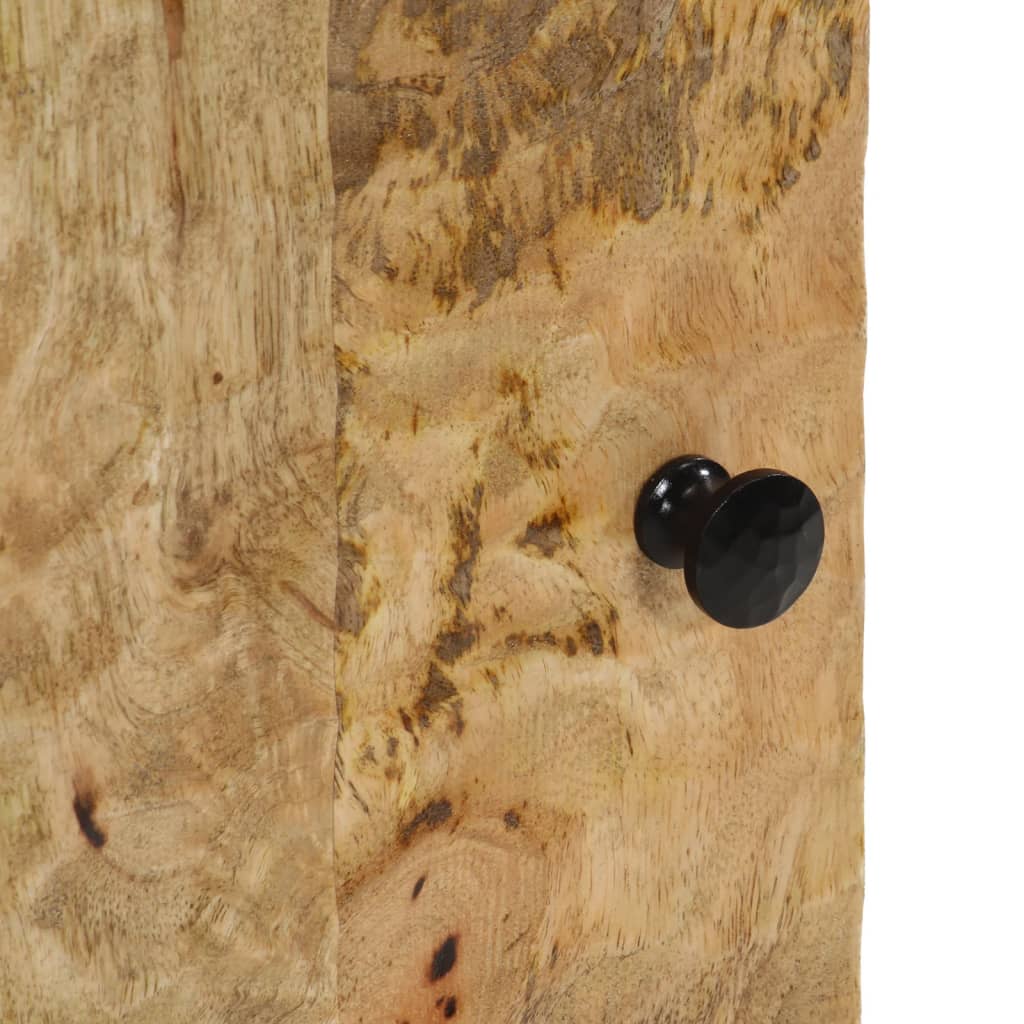 Mesita de noche madera maciza de mango 50x33x60 cm - Imagen 9