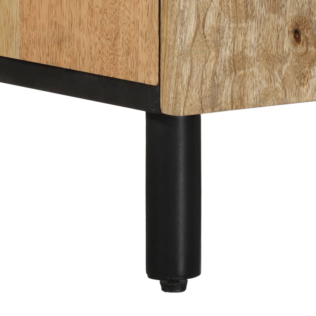 Mesita de noche madera maciza de mango 50x33x60 cm - Imagen 10