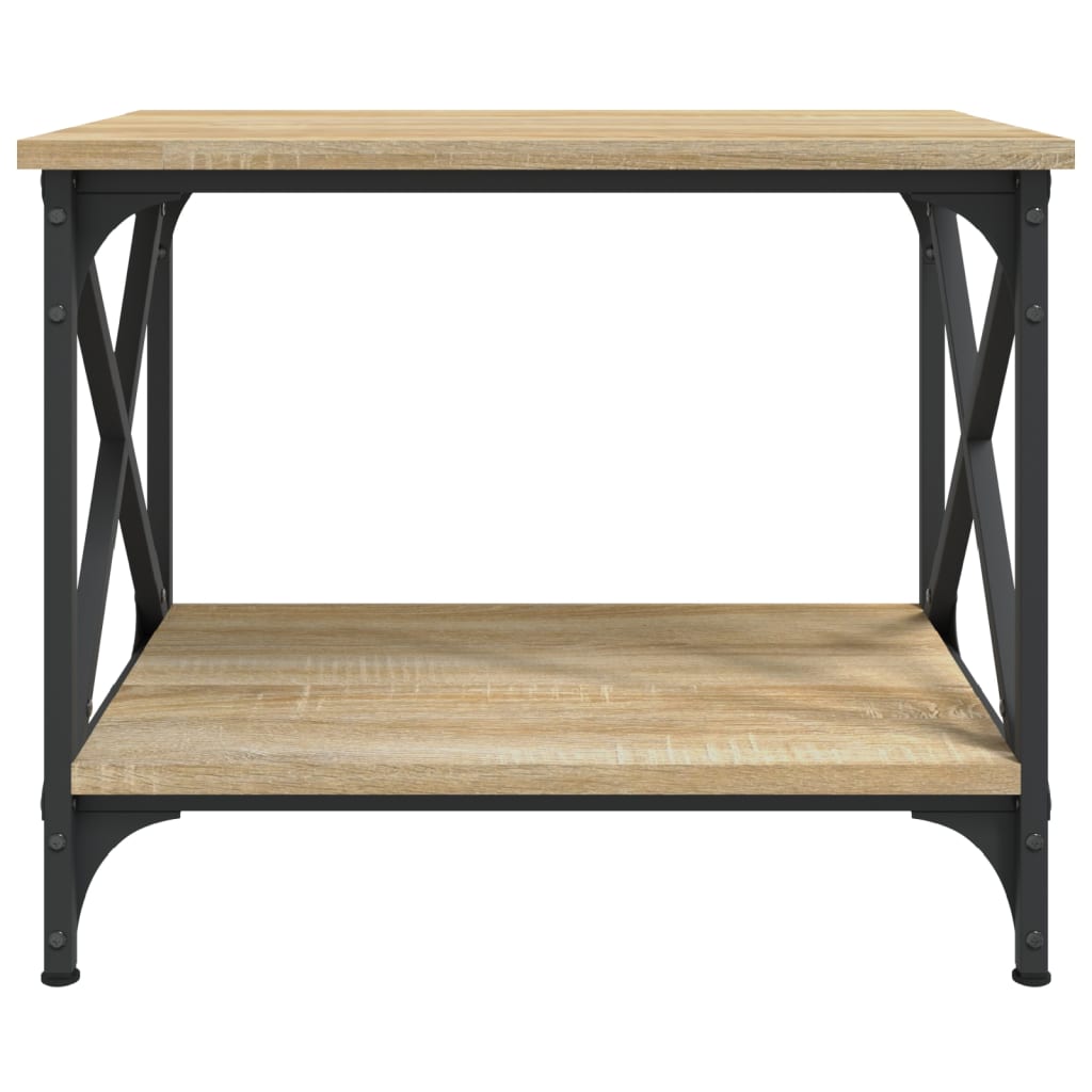 Mesa auxiliar madera contrachapada roble Sonoma 55x38x45 cm - Imagen 4