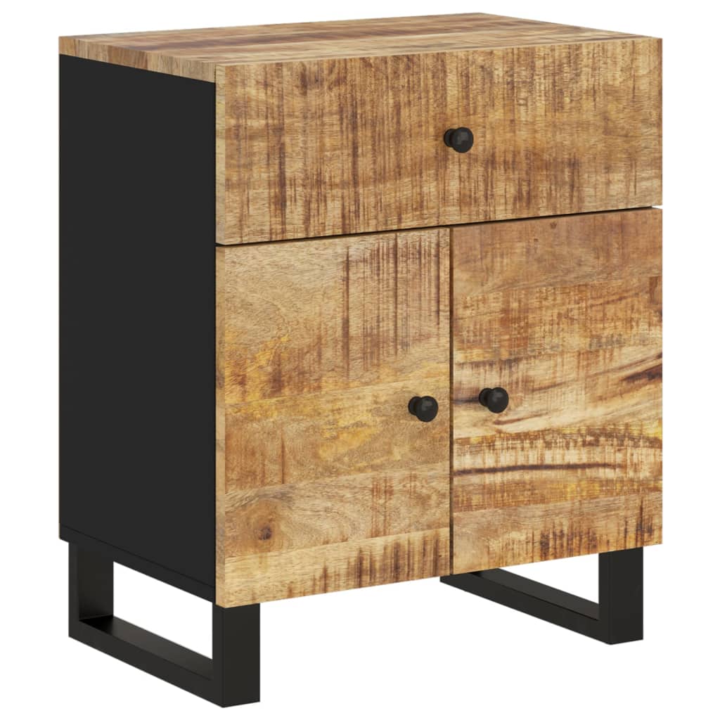 Mesita de noche madera mango madera contrachapada 50x33x60 cm - Imagen 2