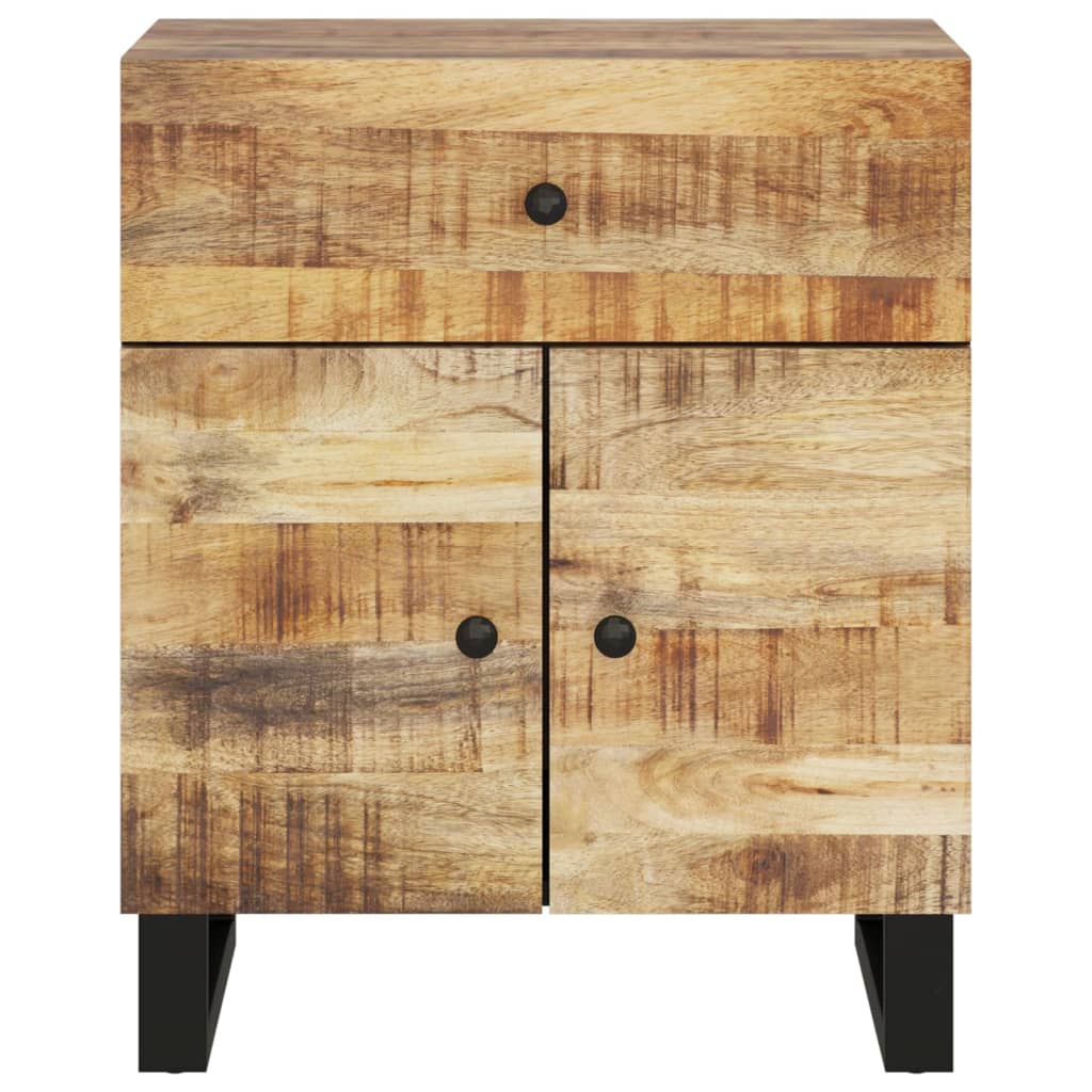 Mesita de noche madera mango madera contrachapada 50x33x60 cm - Imagen 3