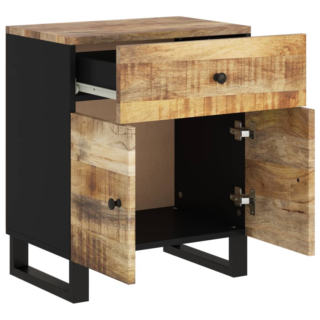 Mesita de noche madera mango madera contrachapada 50x33x60 cm - Imagen 4