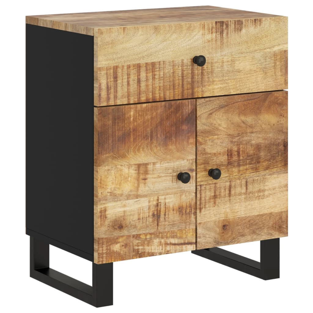 Mesita de noche madera mango madera contrachapada 50x33x60 cm - Imagen 9