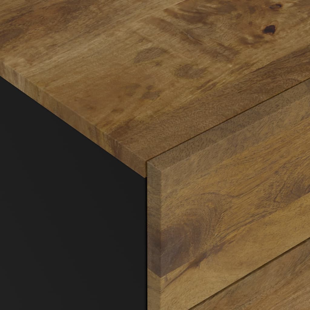 Mesita de noche madera mango madera contrachapada 50x33x60 cm - Imagen 6