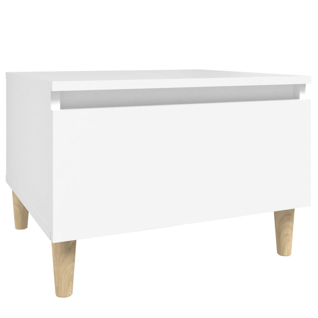 Mesas auxiliares 2 uds madera contrachapada blanco 50x46x35 cm - Imagen 7