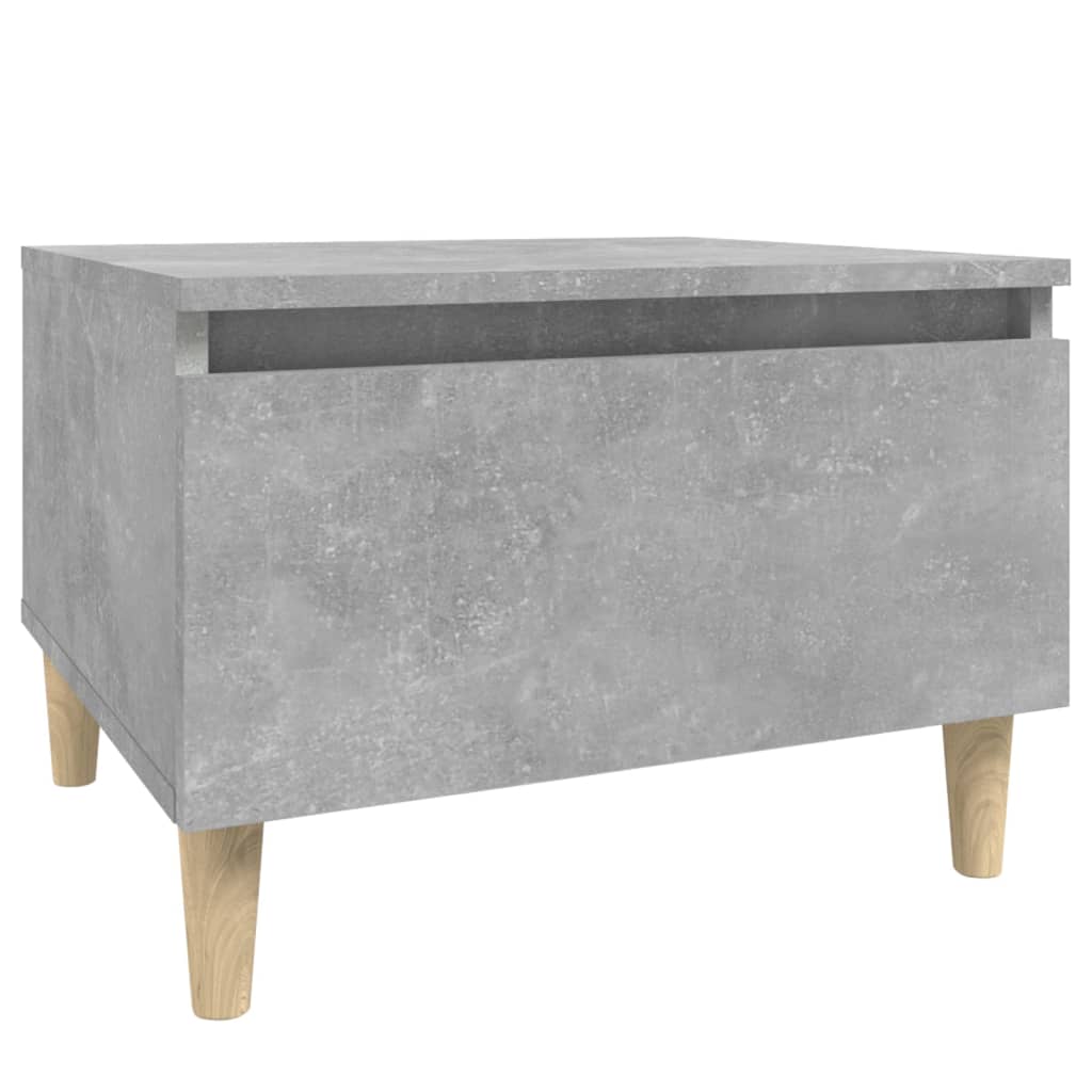 Mesa auxiliar de madera contrachapada gris hormigón 50x46x35 cm - Imagen 2