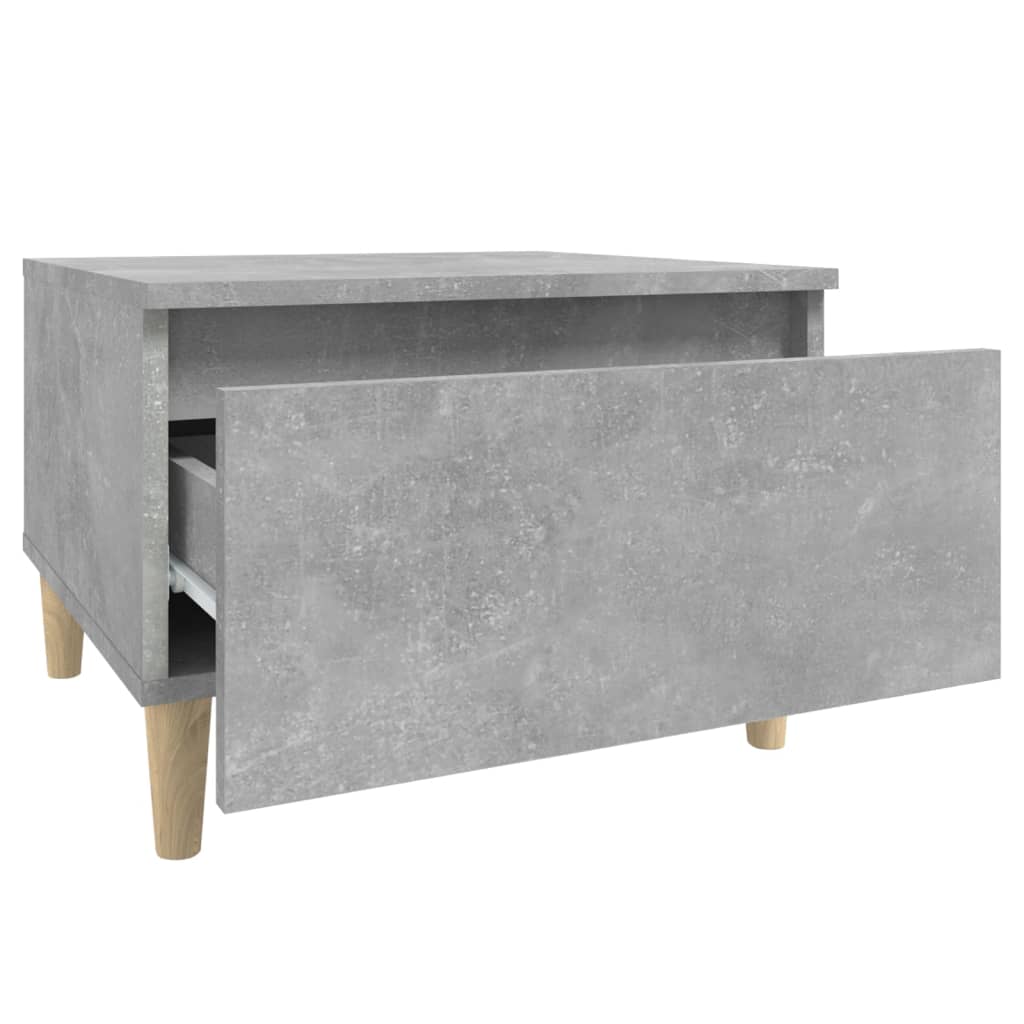 Mesa auxiliar de madera contrachapada gris hormigón 50x46x35 cm - Imagen 7