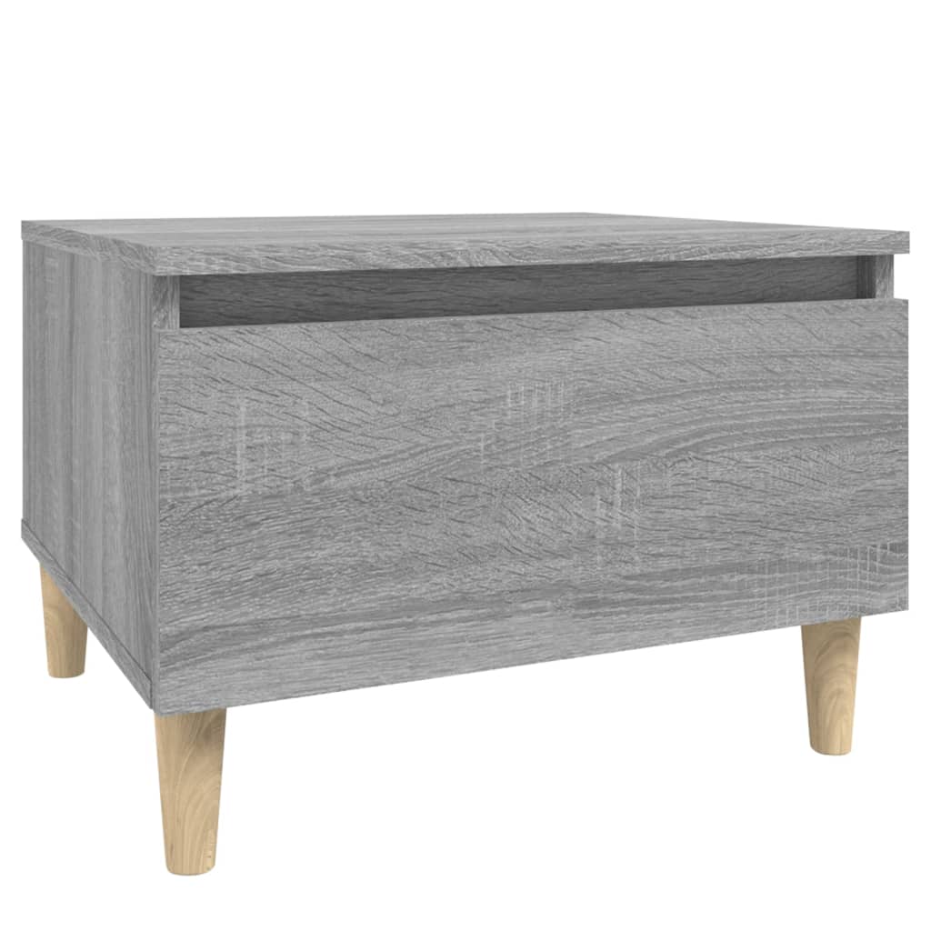 Mesa auxiliar madera contrachapada gris Sonoma 50x46x35 cm - Imagen 2