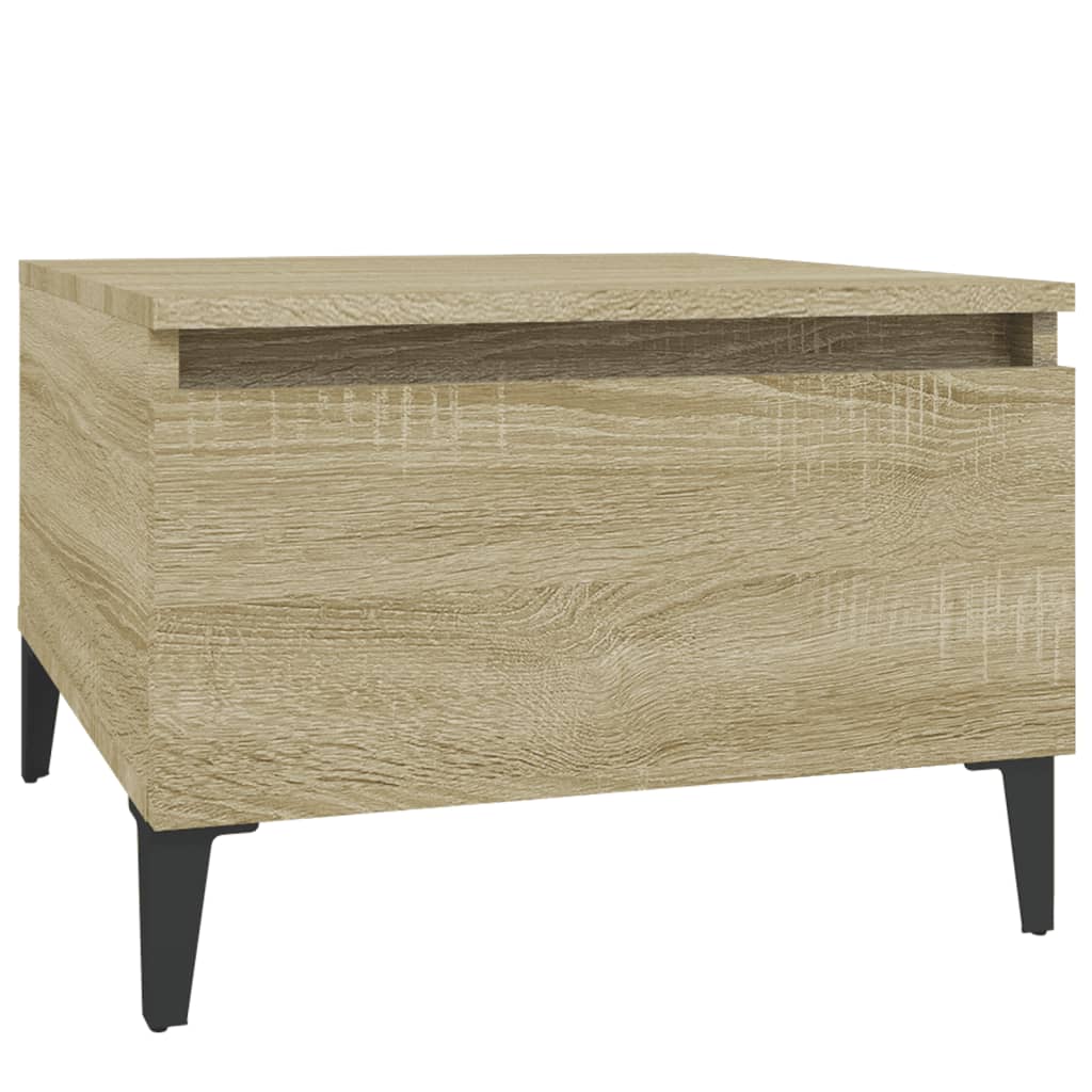 Mesa auxiliar madera contrachapada roble Sonoma 50x46x35 cm - Imagen 2