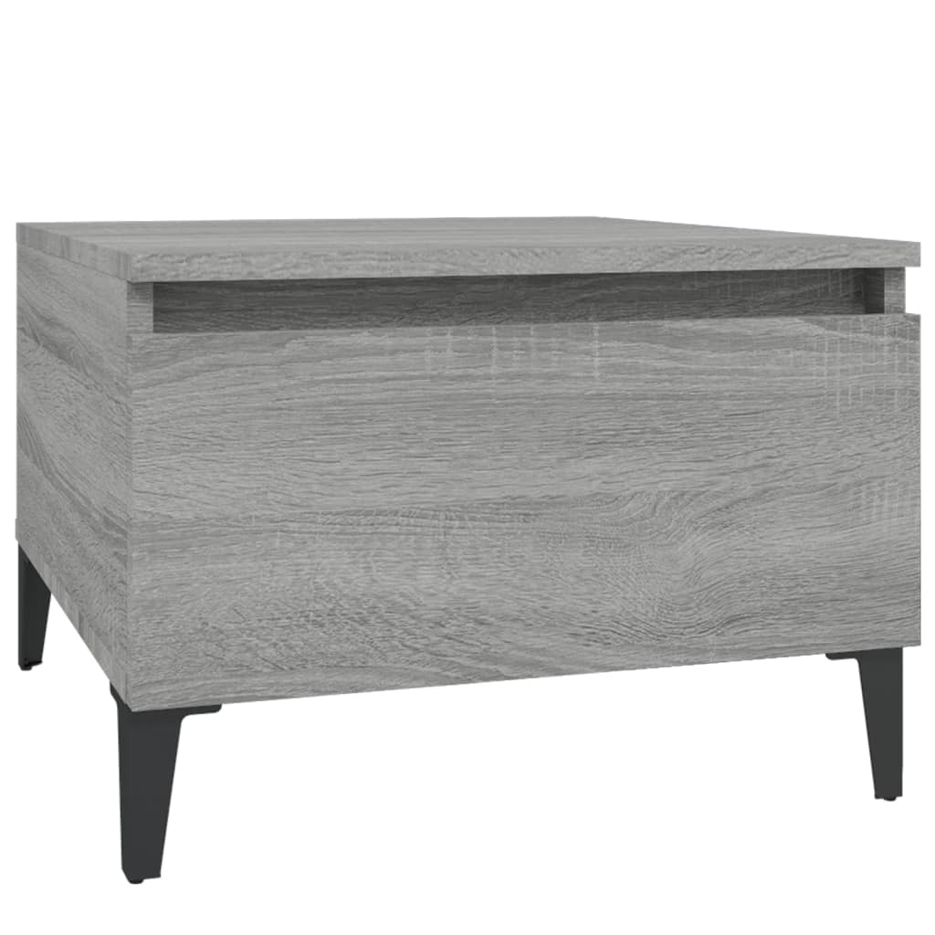 Mesas auxiliares 2 uds contrachapada gris Sonoma 50x46x35 cm - Imagen 6
