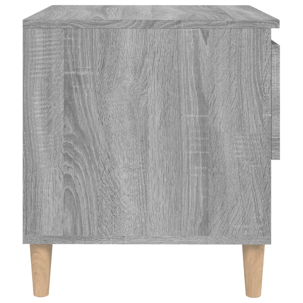 Mesita de noche madera contrachapada gris Sonoma 50x46x50 cm - Imagen 6