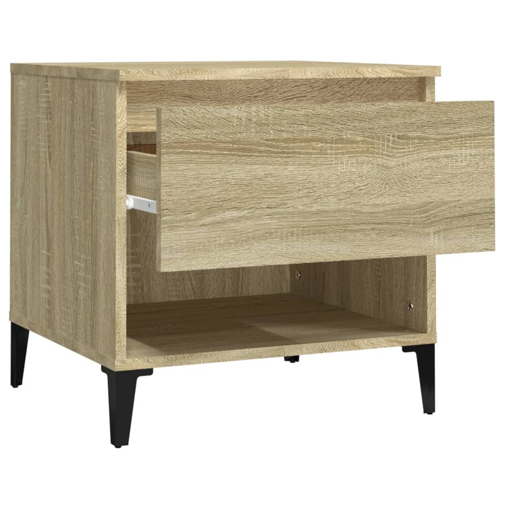 Mesas auxiliares 2 uds madera roble Sonoma 50x46x50 cm - Imagen 8