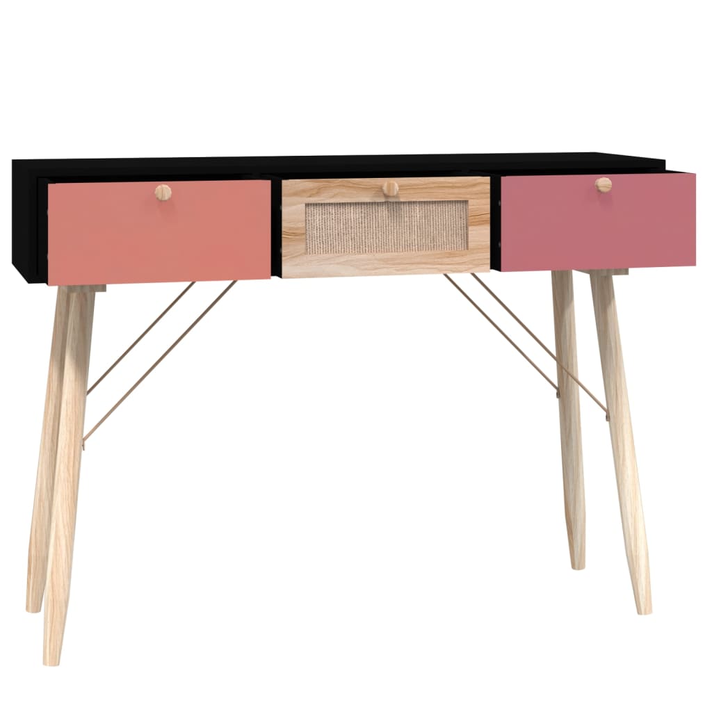 Mesa consola con cajones madera contrachapada 105x30x75 cm - Imagen 4