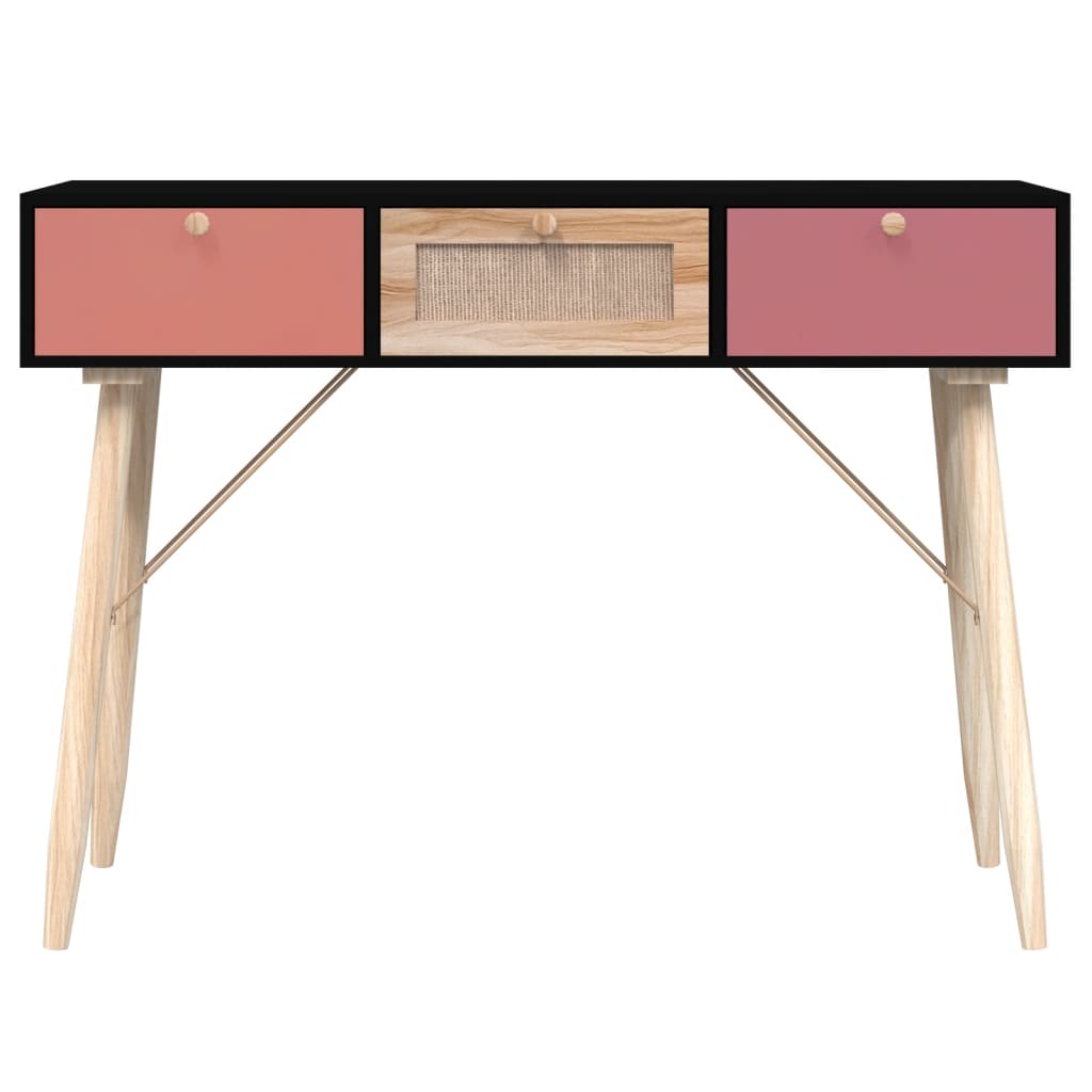 Mesa consola con cajones madera contrachapada 105x30x75 cm - Imagen 5