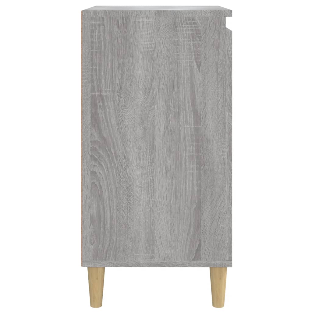 Mesita de noche madera contrachapada gris Sonoma 40x35x70 cm - Imagen 7
