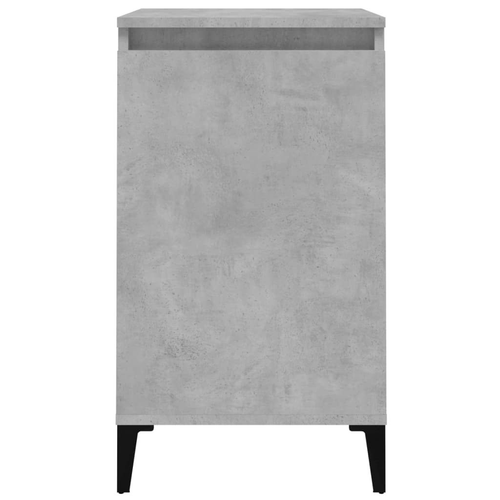 Mesita de noche madera contrachapada gris hormigón 40x35x70 cm - Imagen 5