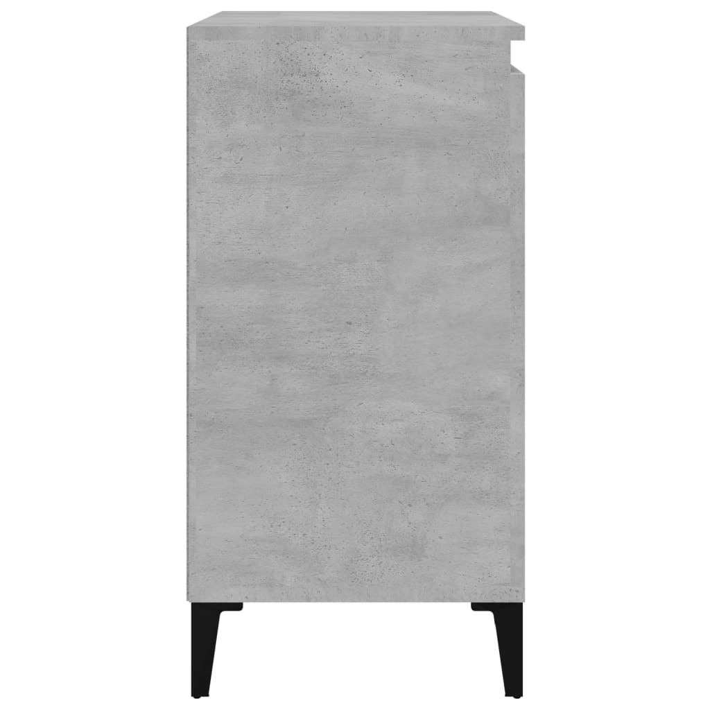 Mesita de noche madera contrachapada gris hormigón 40x35x70 cm - Imagen 7