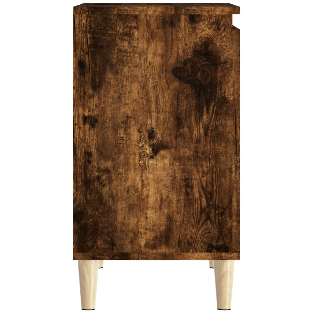Armario de lavabo madera contrachapada roble ahumado 58x33x60cm - Imagen 8