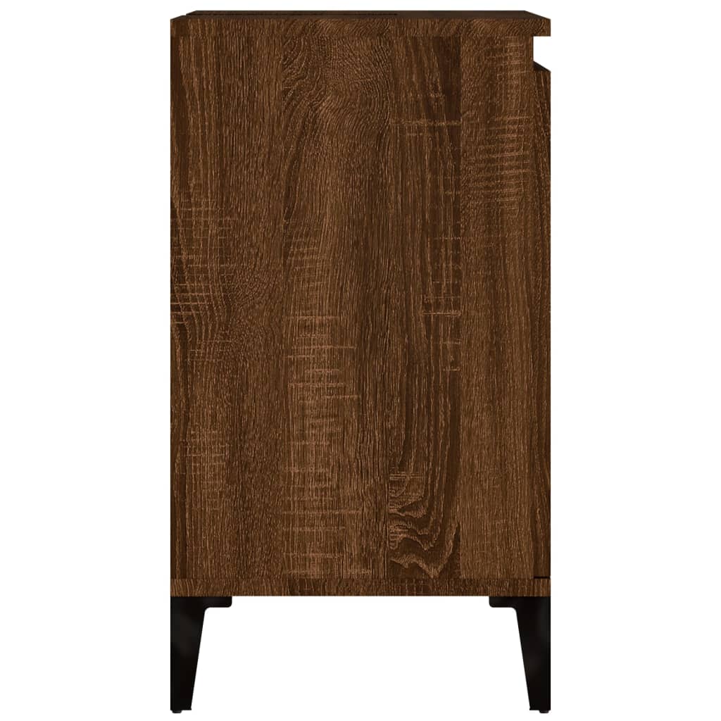 Armario de lavabo madera contrachapada roble marrón 58x33x60 cm - Imagen 8