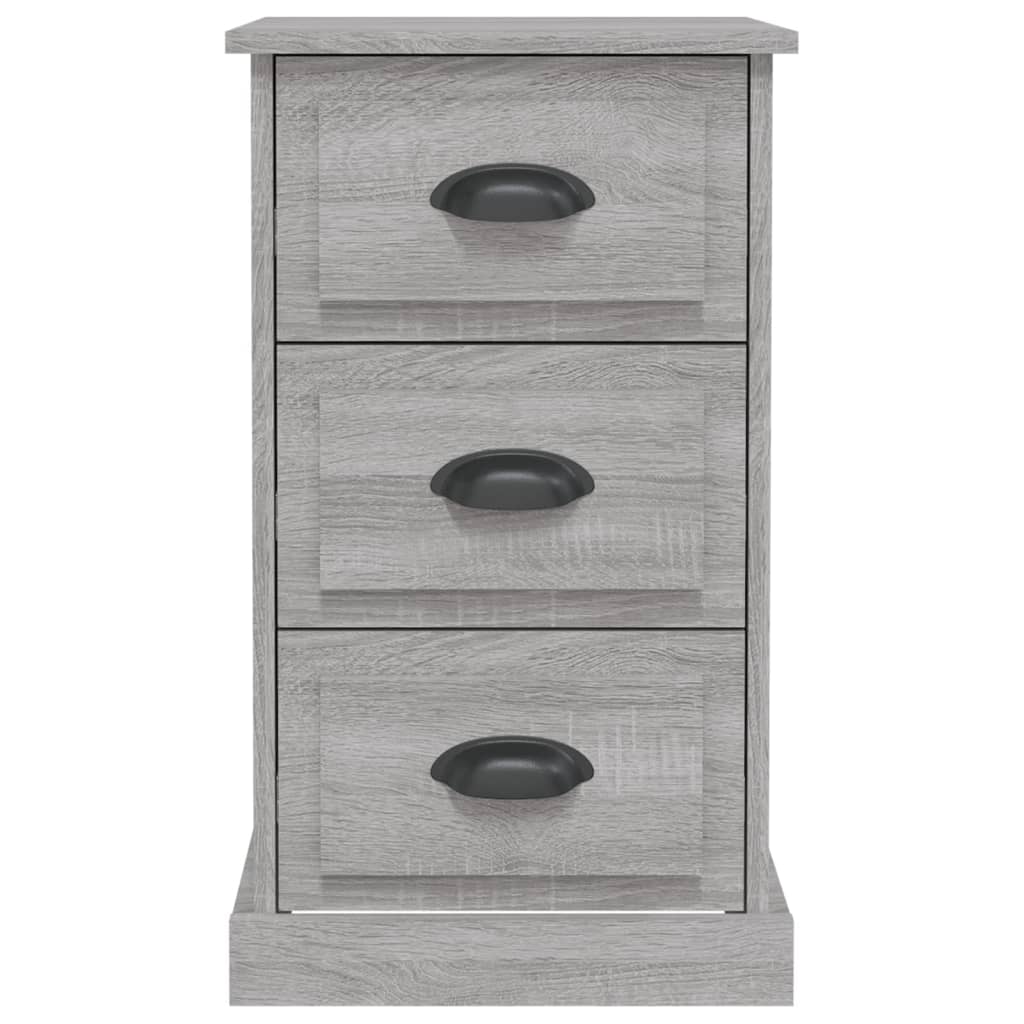 Mesita de noche madera contrachapada gris Sonoma 39x39x67 cm - Imagen 7