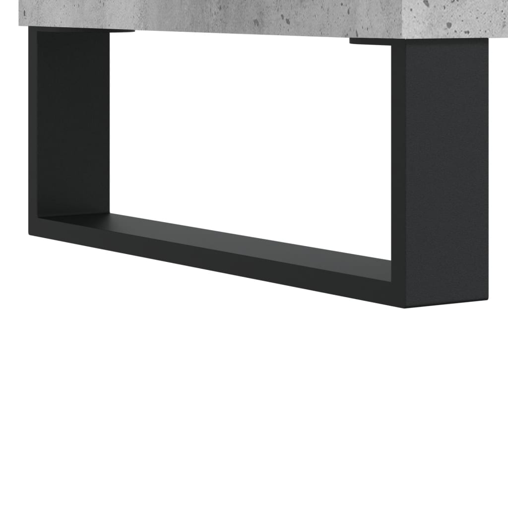 Armario de baño madera contrachapada gris hormigón 30x30x100 cm - Imagen 10