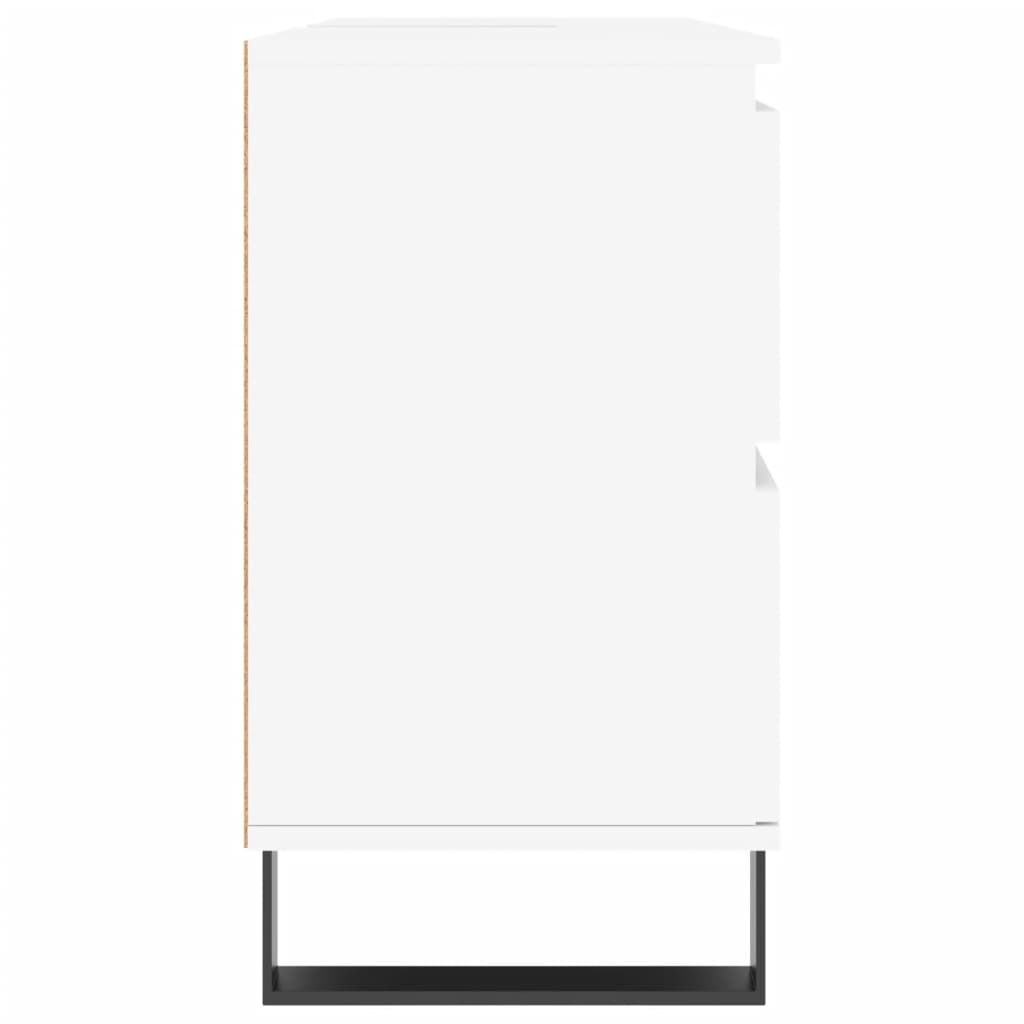 Mueble de baño madera de ingeniería blanco 80x33x60 cm - Imagen 6