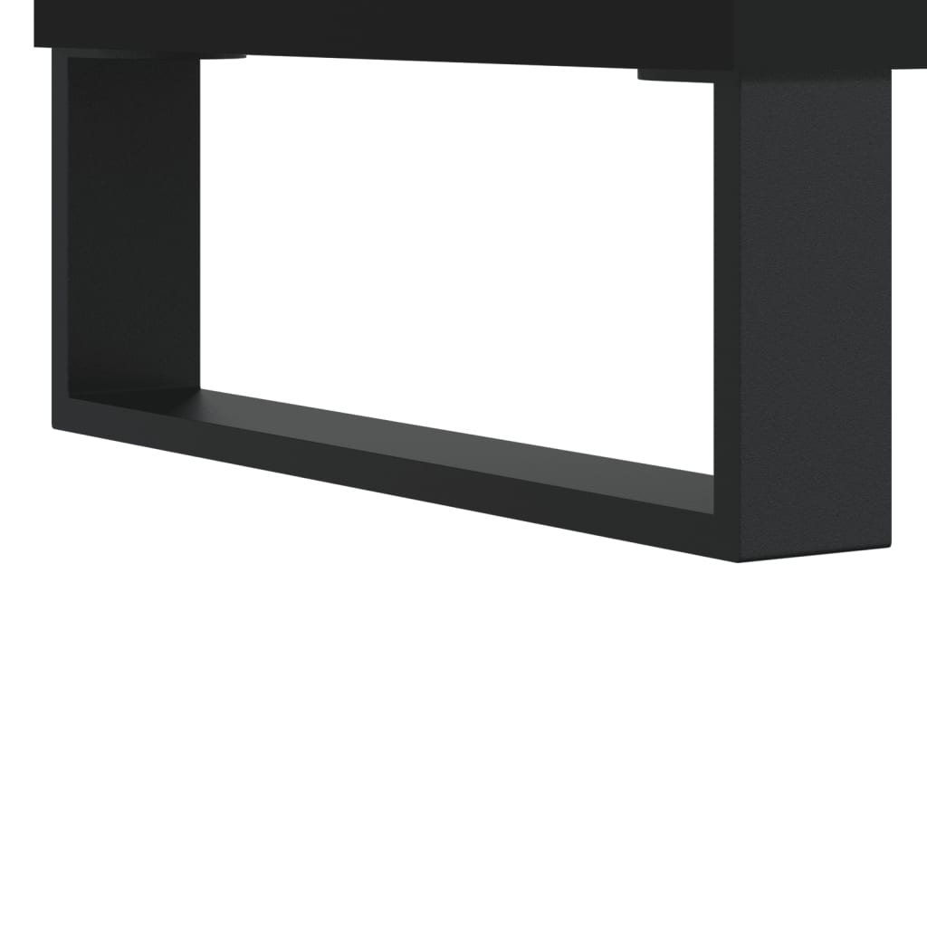 Mueble de baño madera de ingeniería negro 80x33x60 cm - Imagen 9