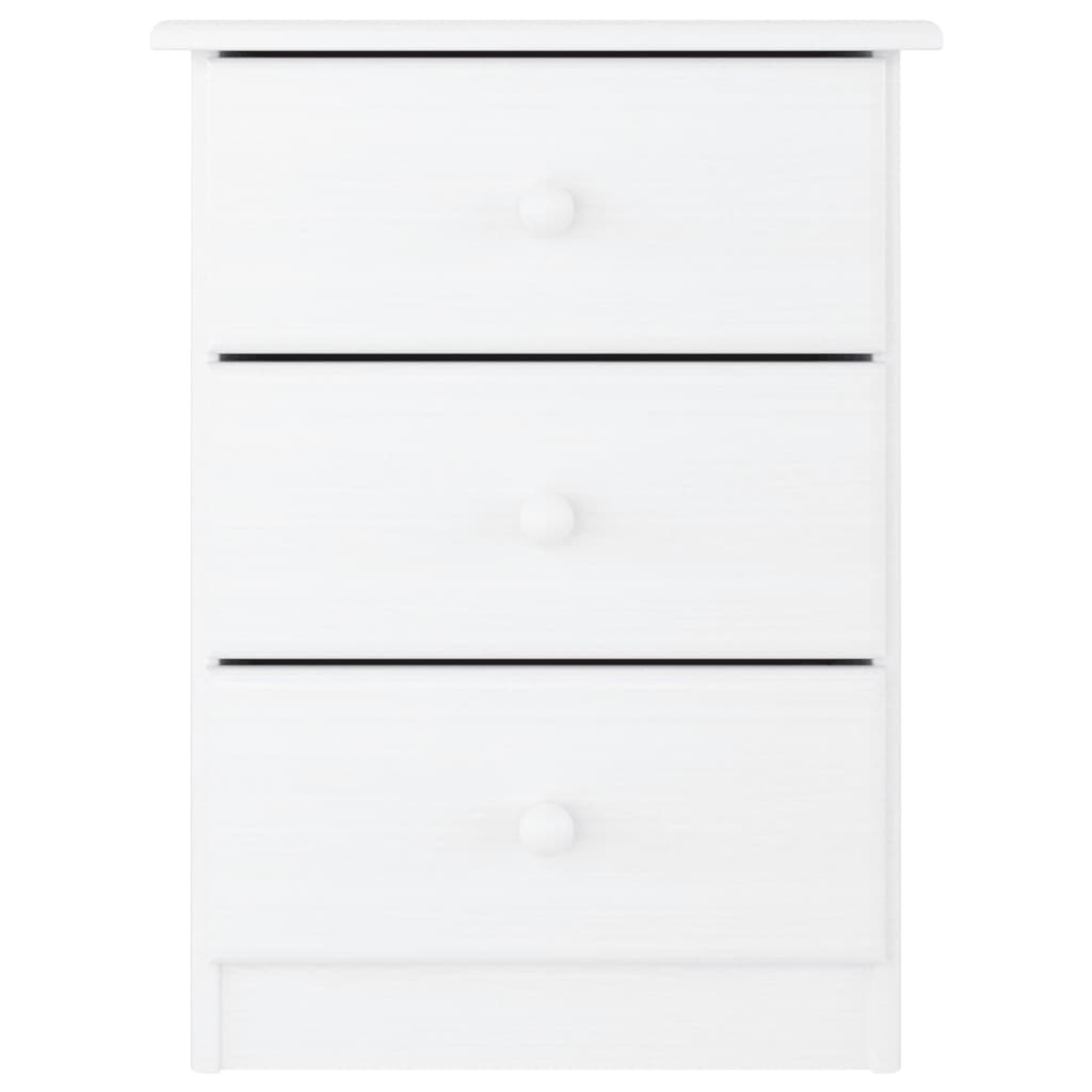 Mesita de noche ALTA madera maciza de pino blanco 41x35x55,5 cm - Imagen 3