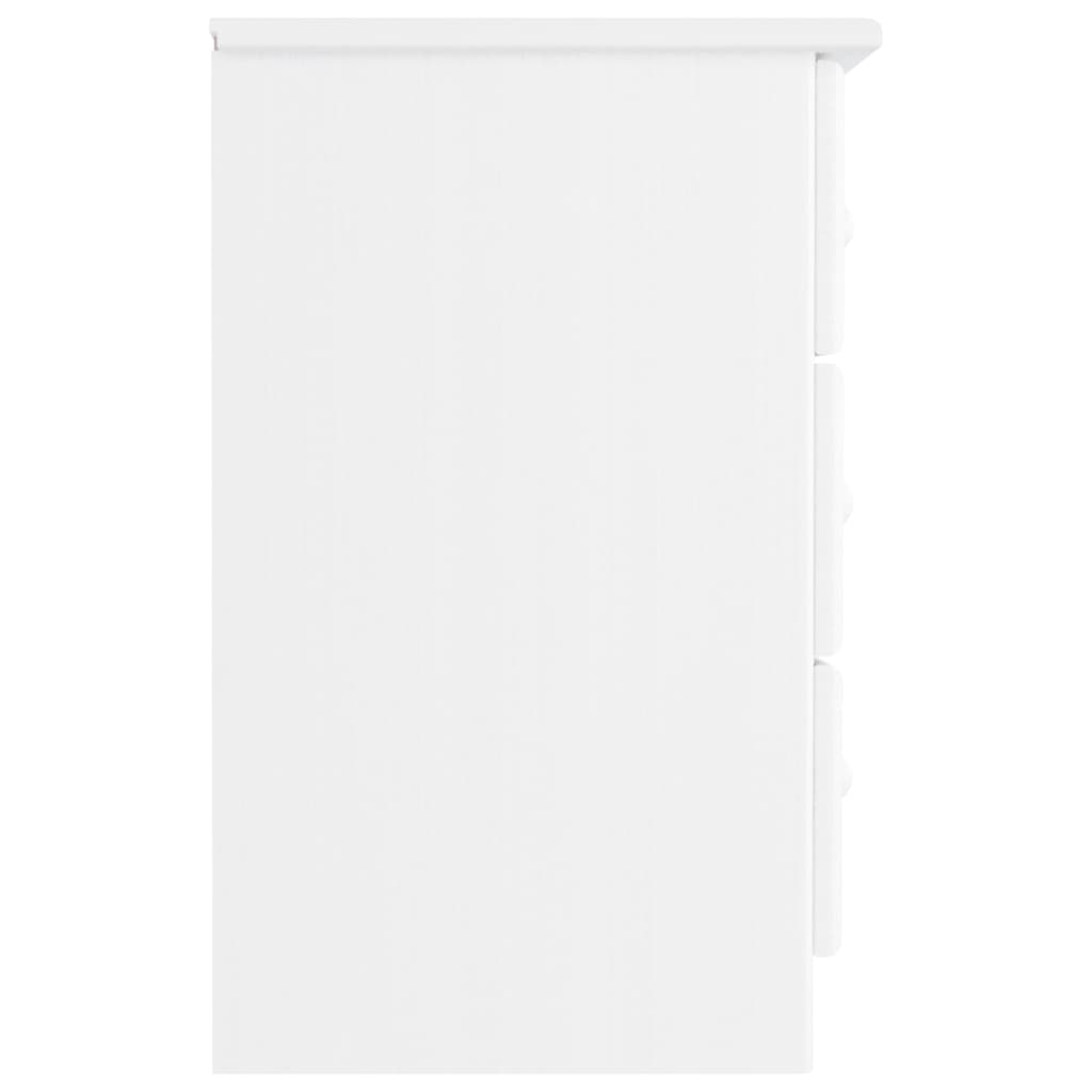 Mesita de noche ALTA madera maciza de pino blanco 41x35x55,5 cm - Imagen 5