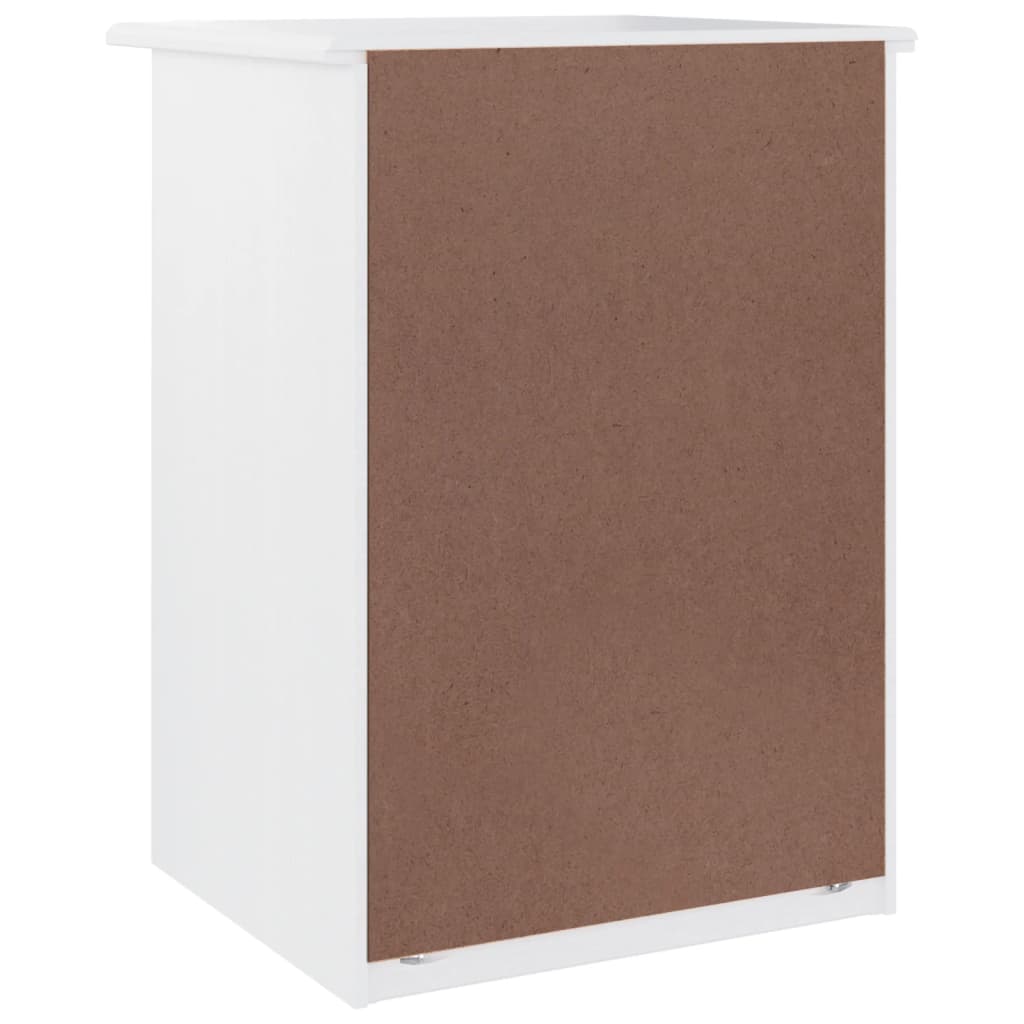 Mesita de noche ALTA madera maciza de pino blanco 41x35x55,5 cm - Imagen 6