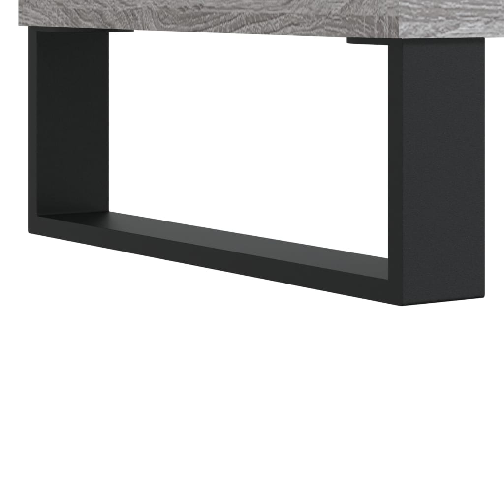 Mesita de noche 2 uds madera ingeniería gris Sonoma 40x35x69 cm - Imagen 9