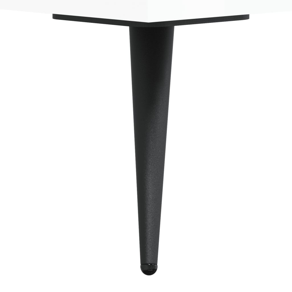 Mesita de noche madera de ingeniería blanco brillo 40x35x47,5cm - Imagen 10