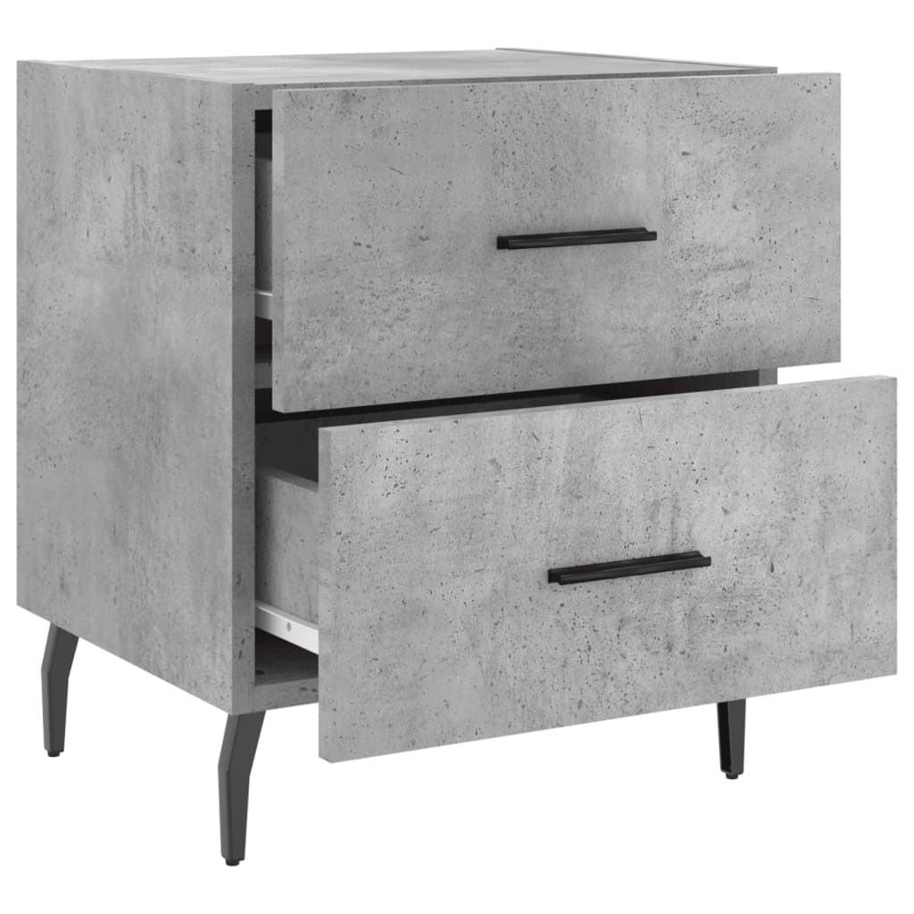 Mesita de noche madera ingeniería gris hormigón 40x35x47,5 cm - Imagen 5