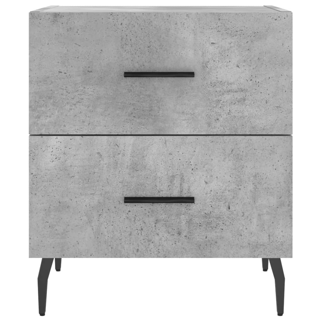 Mesita de noche madera ingeniería gris hormigón 40x35x47,5 cm - Imagen 6