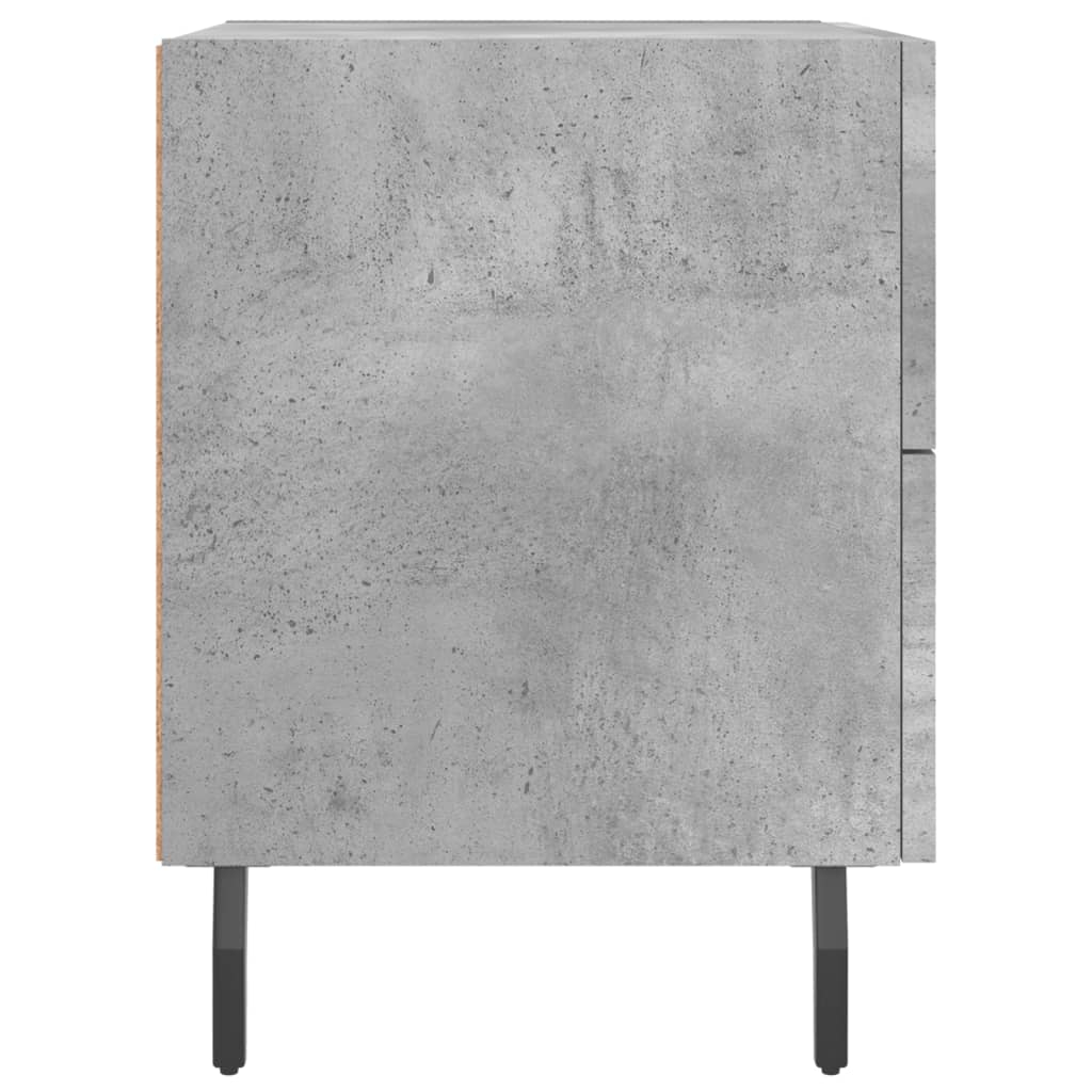 Mesita de noche madera ingeniería gris hormigón 40x35x47,5 cm - Imagen 7