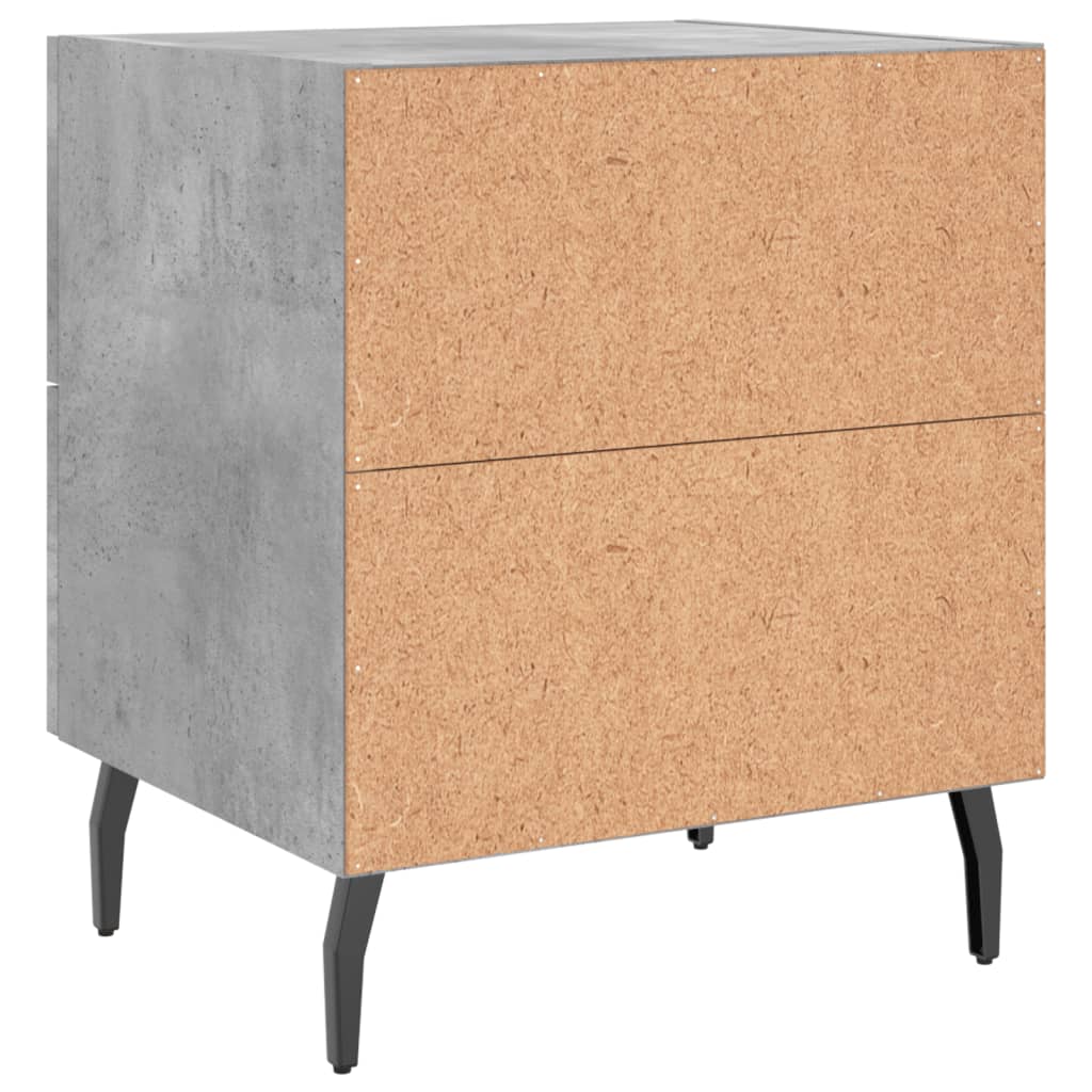 Mesita de noche madera ingeniería gris hormigón 40x35x47,5 cm - Imagen 8
