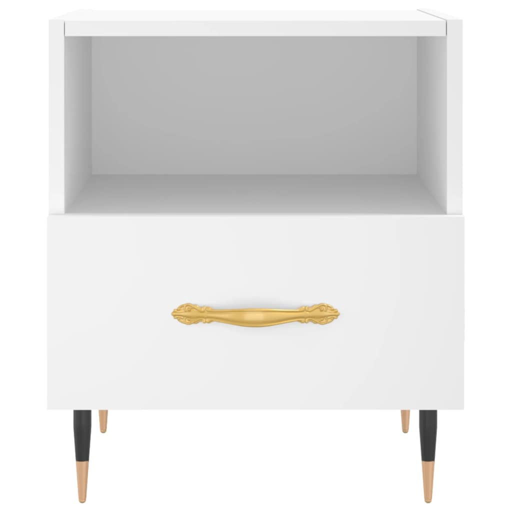 Mesita de noche madera de ingeniería blanco 40x35x47,5 cm - Imagen 4