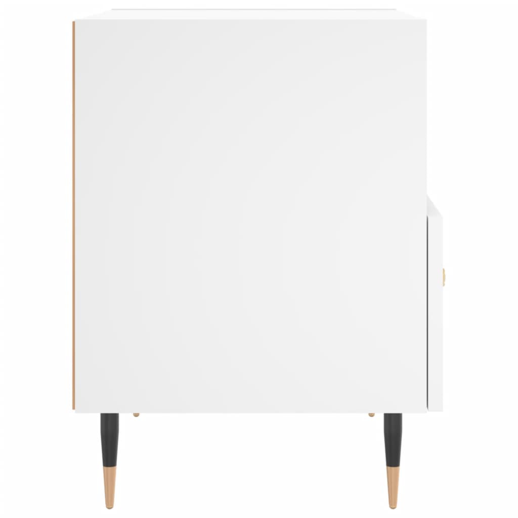 Mesita de noche madera de ingeniería blanco 40x35x47,5 cm - Imagen 5