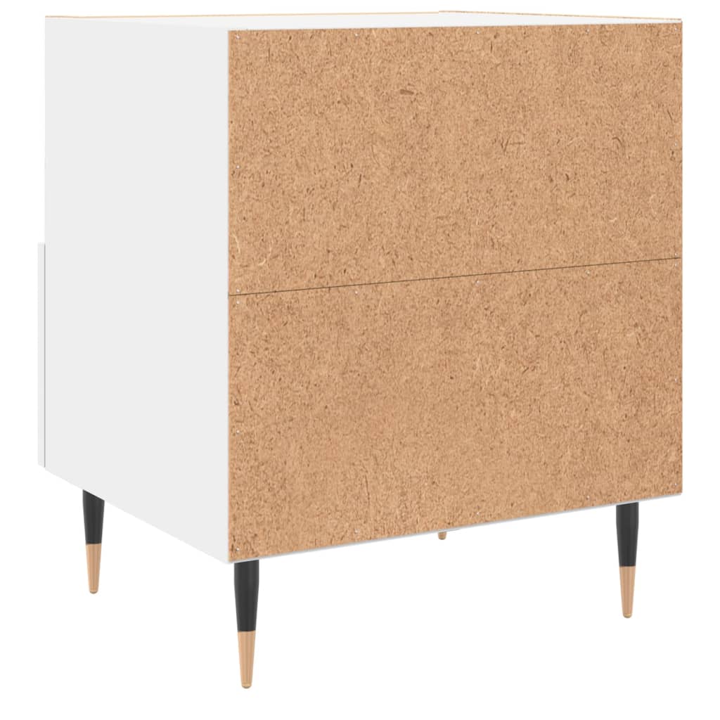 Mesita de noche madera de ingeniería blanco 40x35x47,5 cm - Imagen 6