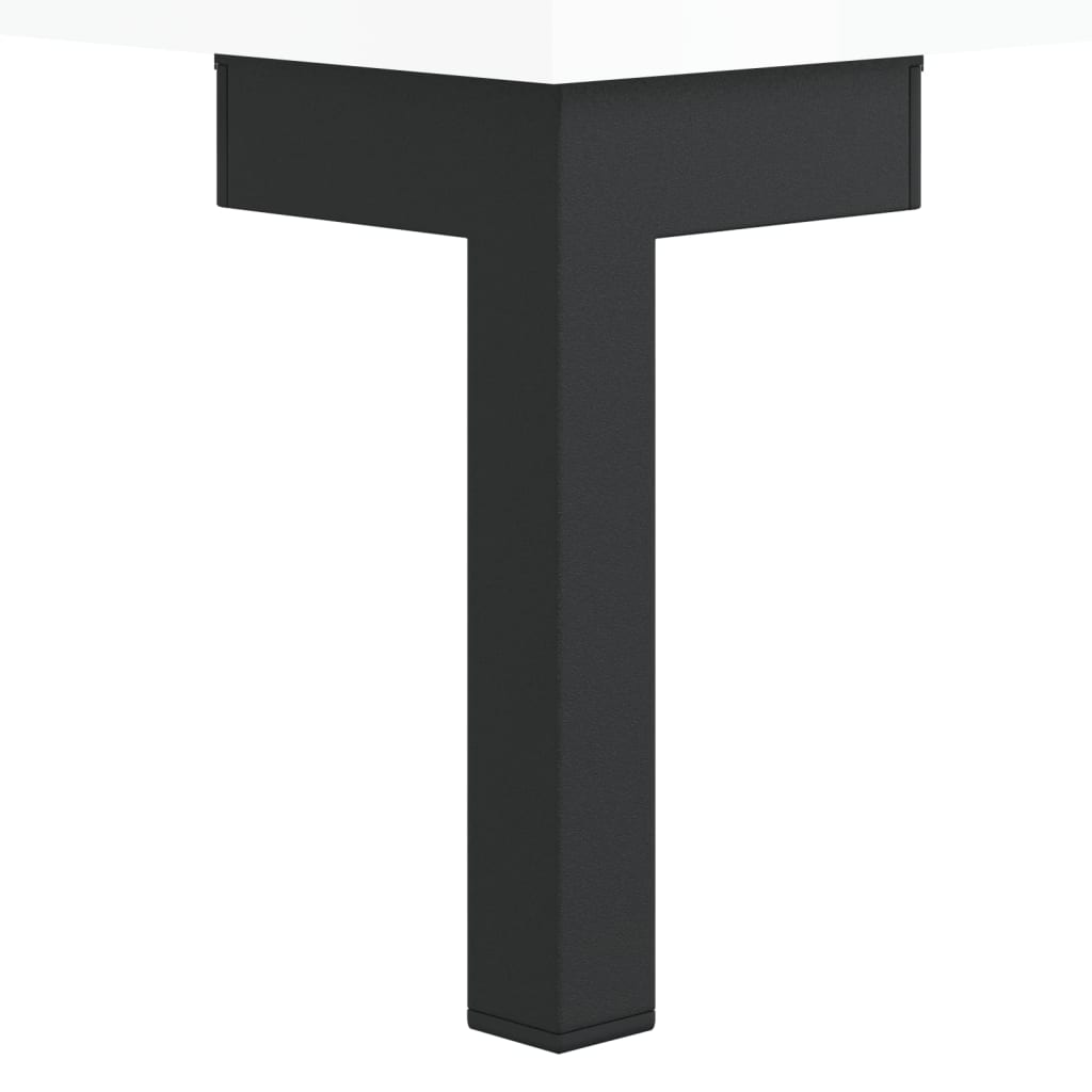 Mesita de noche madera de ingeniería blanco brillo 40x35x47,5cm - Imagen 10