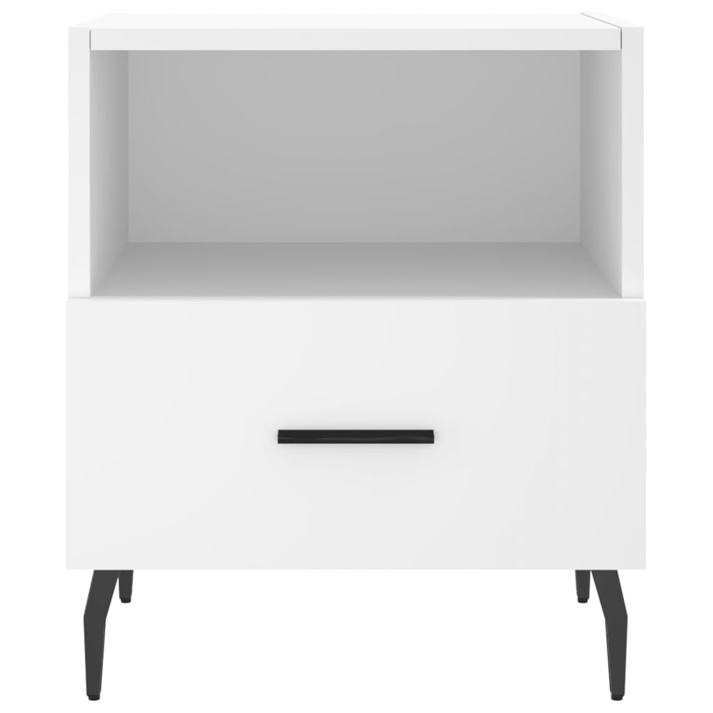 Mesita de noche madera de ingeniería blanco 40x35x47,5 cm - Imagen 4