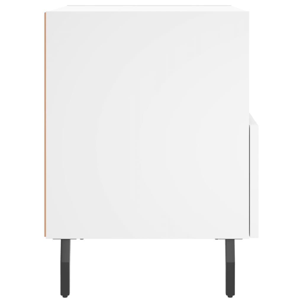 Mesita de noche madera de ingeniería blanco 40x35x47,5 cm - Imagen 5