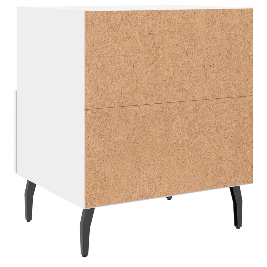 Mesita de noche madera de ingeniería blanco 40x35x47,5 cm - Imagen 6
