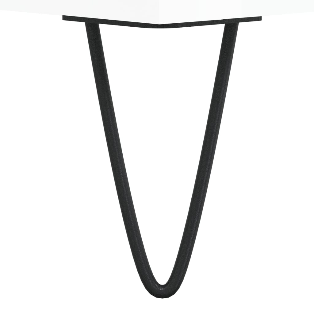 Mesita de noche madera de ingeniería blanco brillo 40x40x50 cm - Imagen 11