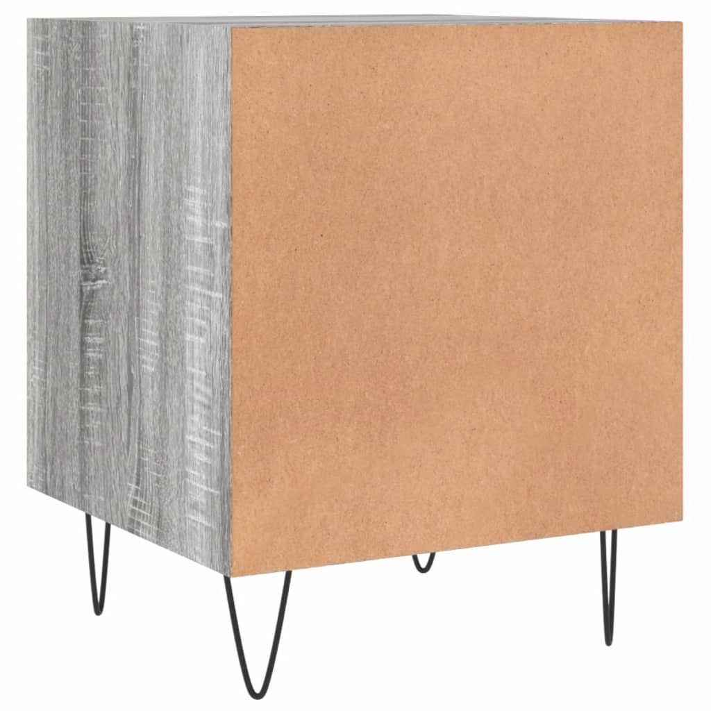Mesita de noche madera de ingeniería gris Sonoma 40x40x50 cm - Imagen 8