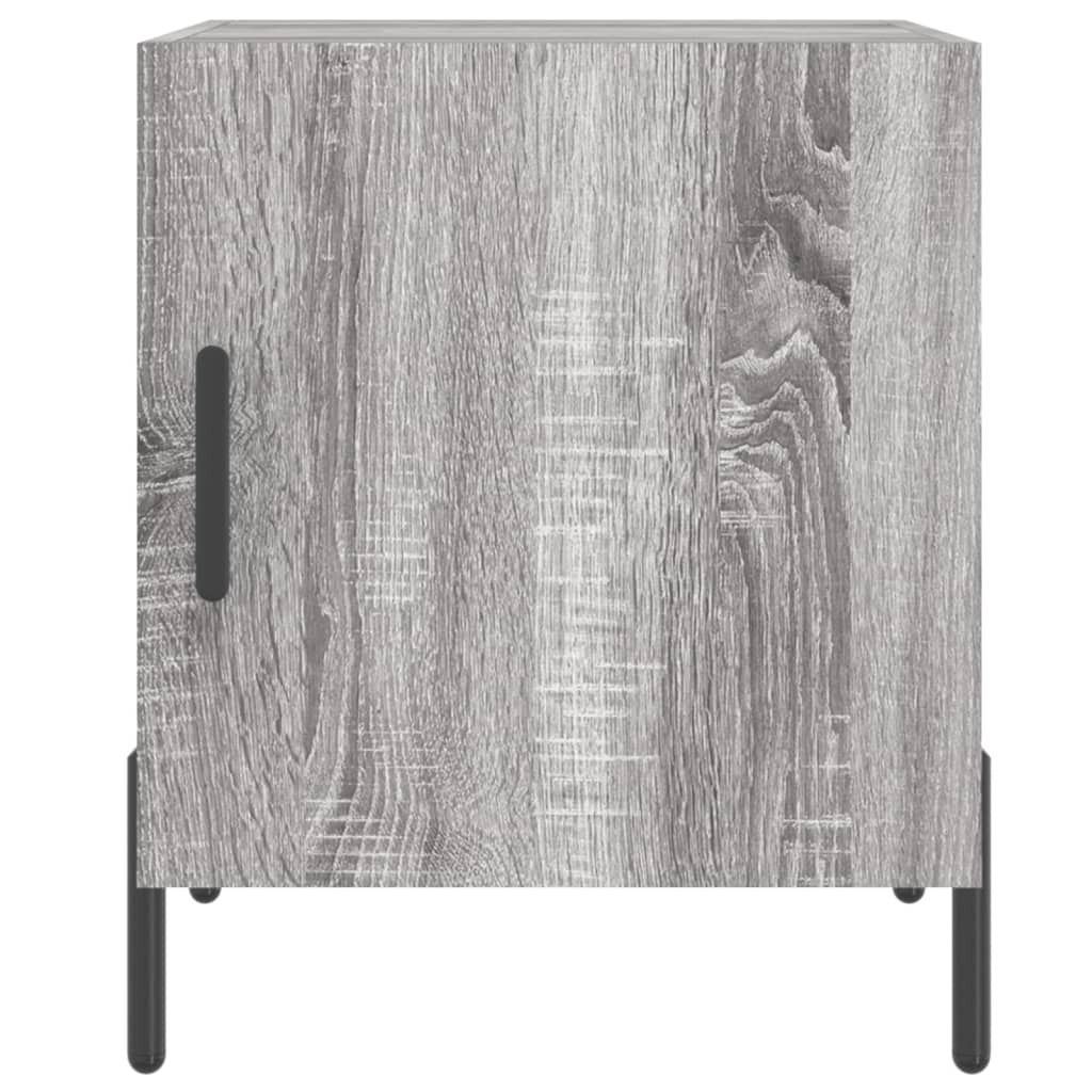 Mesita de noche madera de ingeniería gris Sonoma 40x40x50 cm - Imagen 6