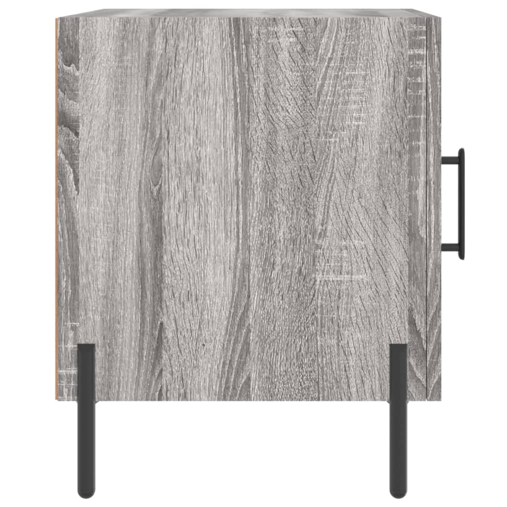 Mesita de noche madera de ingeniería gris Sonoma 40x40x50 cm - Imagen 7
