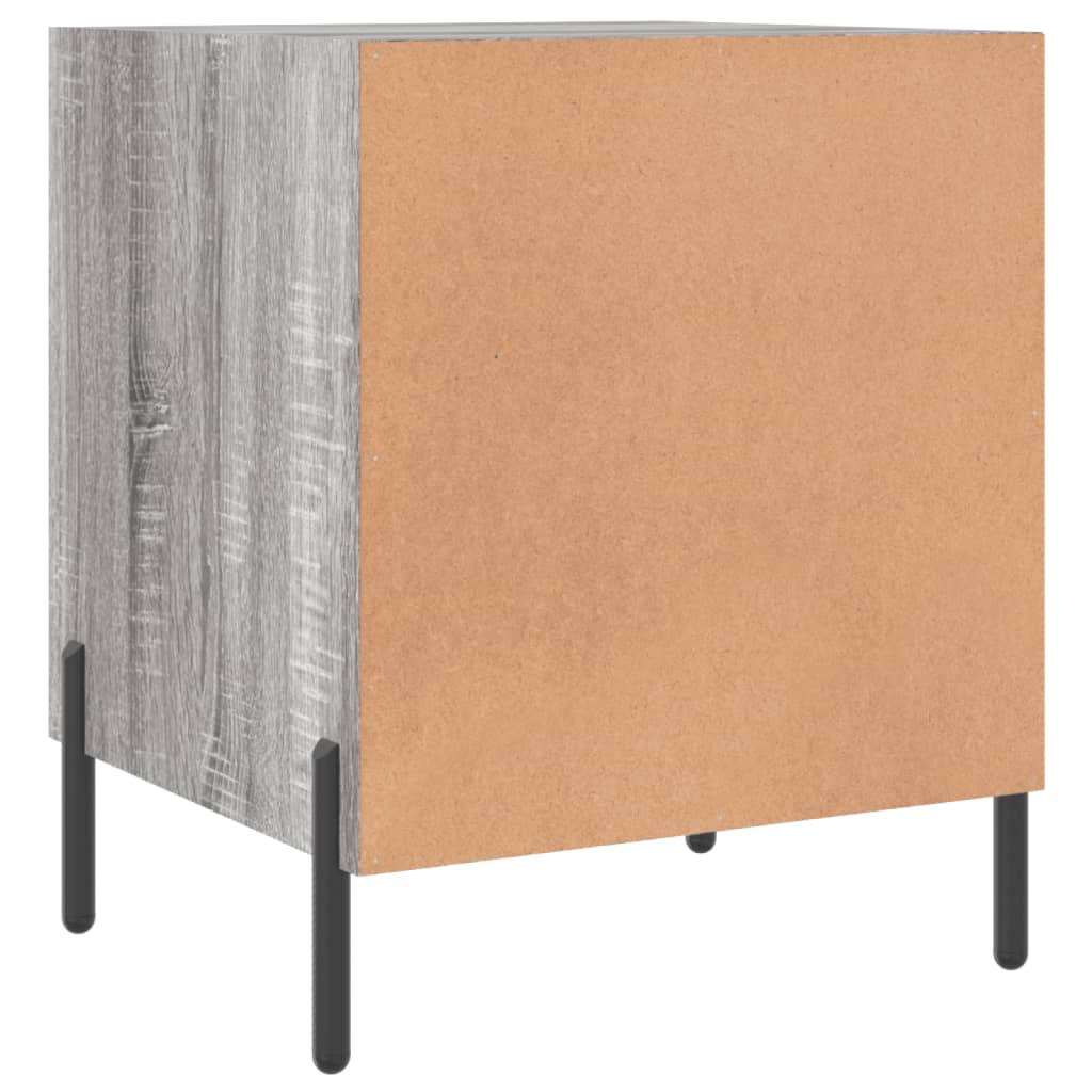 Mesita de noche madera de ingeniería gris Sonoma 40x40x50 cm - Imagen 8