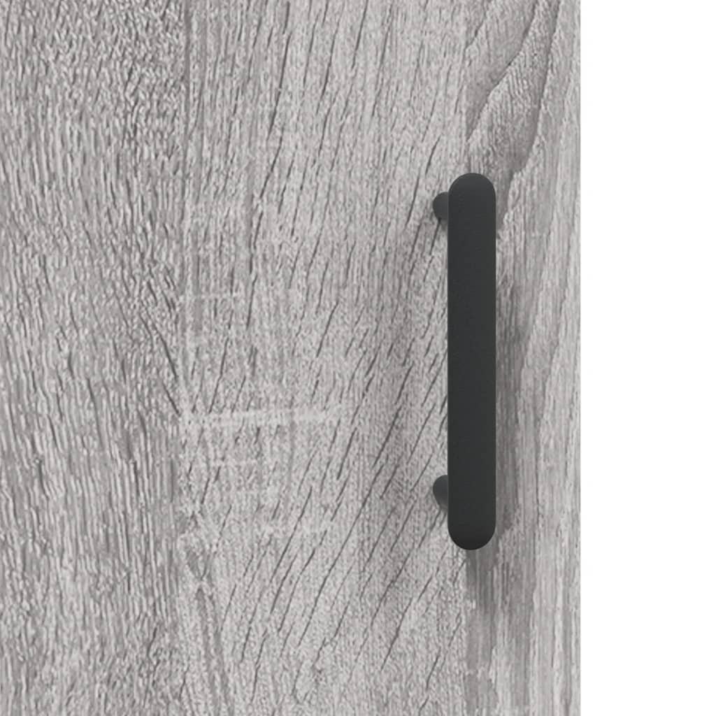 Mesita de noche madera de ingeniería gris Sonoma 40x40x50 cm - Imagen 10