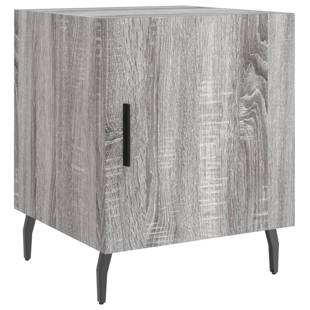 Mesita de noche madera de ingeniería gris Sonoma 40x40x50 cm - Imagen 2